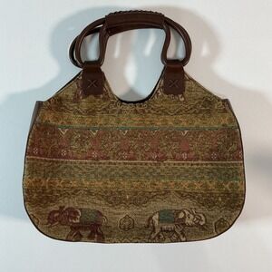 VTG Marlo Elephant Tapestry Boho Handbag